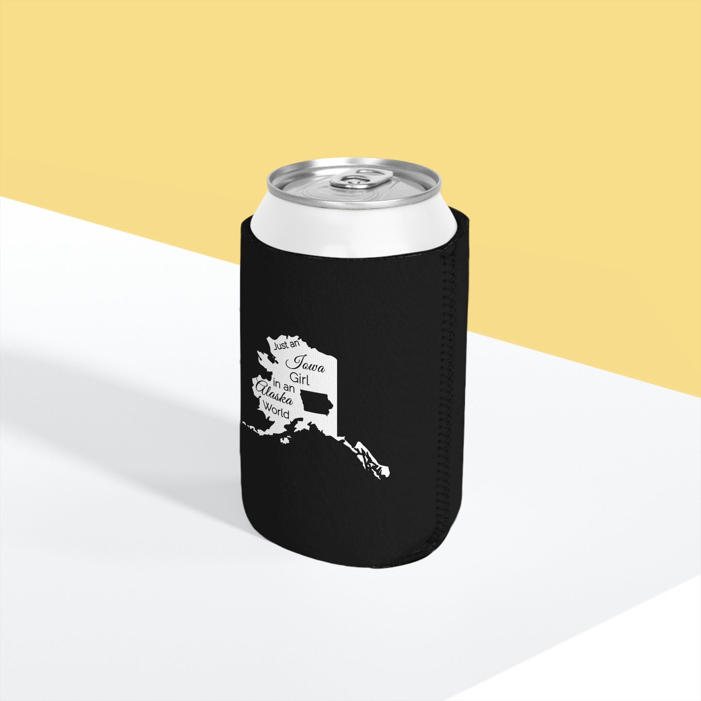 Just an Iowa Girl in an Alaska World Can Cooler Sleeve