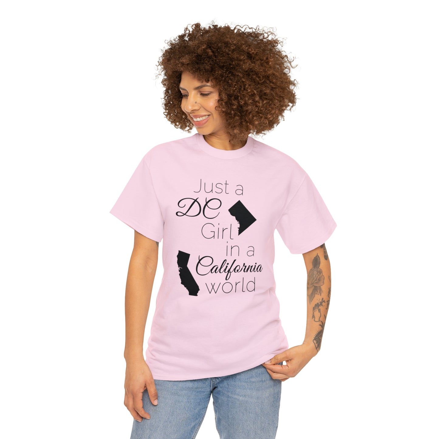 Just a DC Girl in a California World Unisex Heavy Cotton Tee