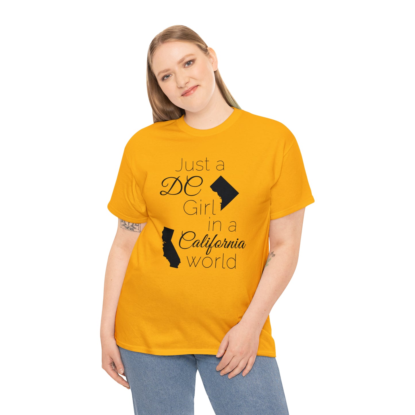 Just a DC Girl in a California World Unisex Heavy Cotton Tee