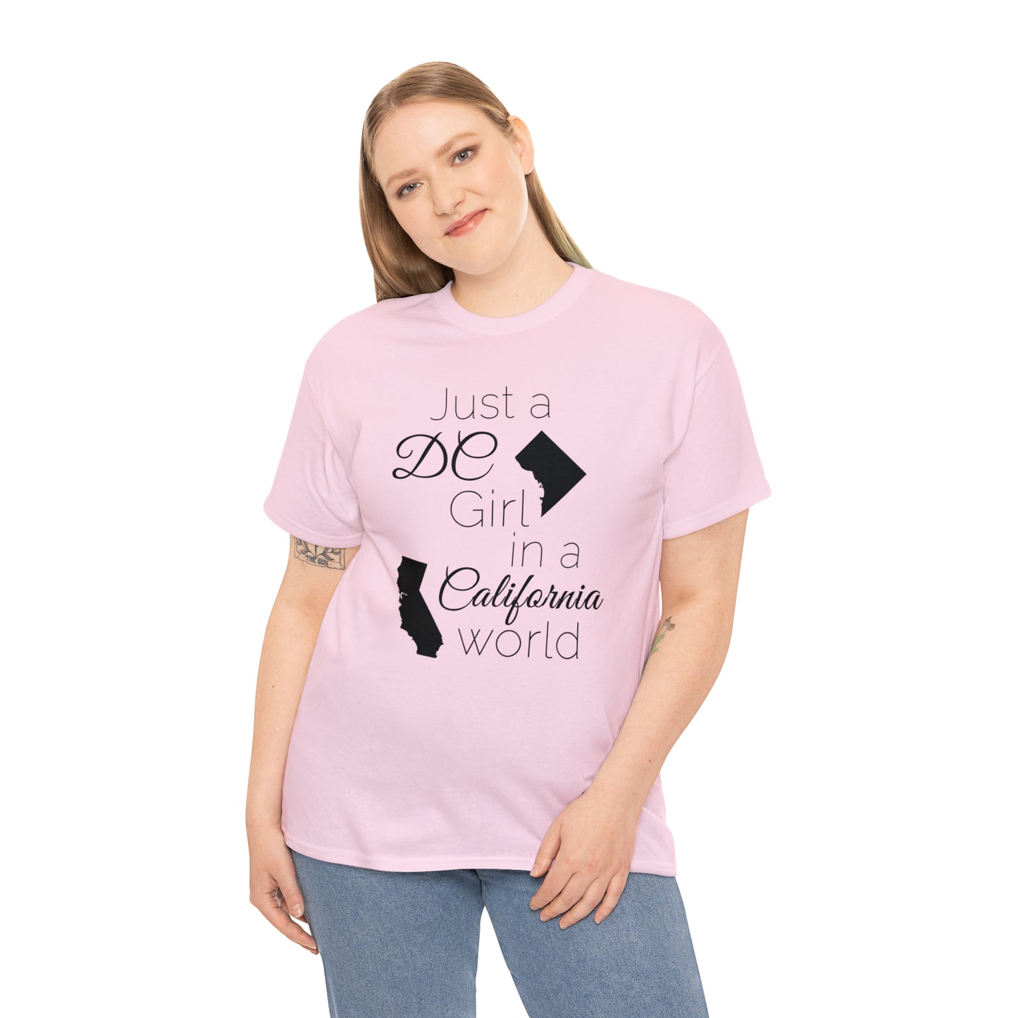 Just a DC Girl in a California World Unisex Heavy Cotton Tee