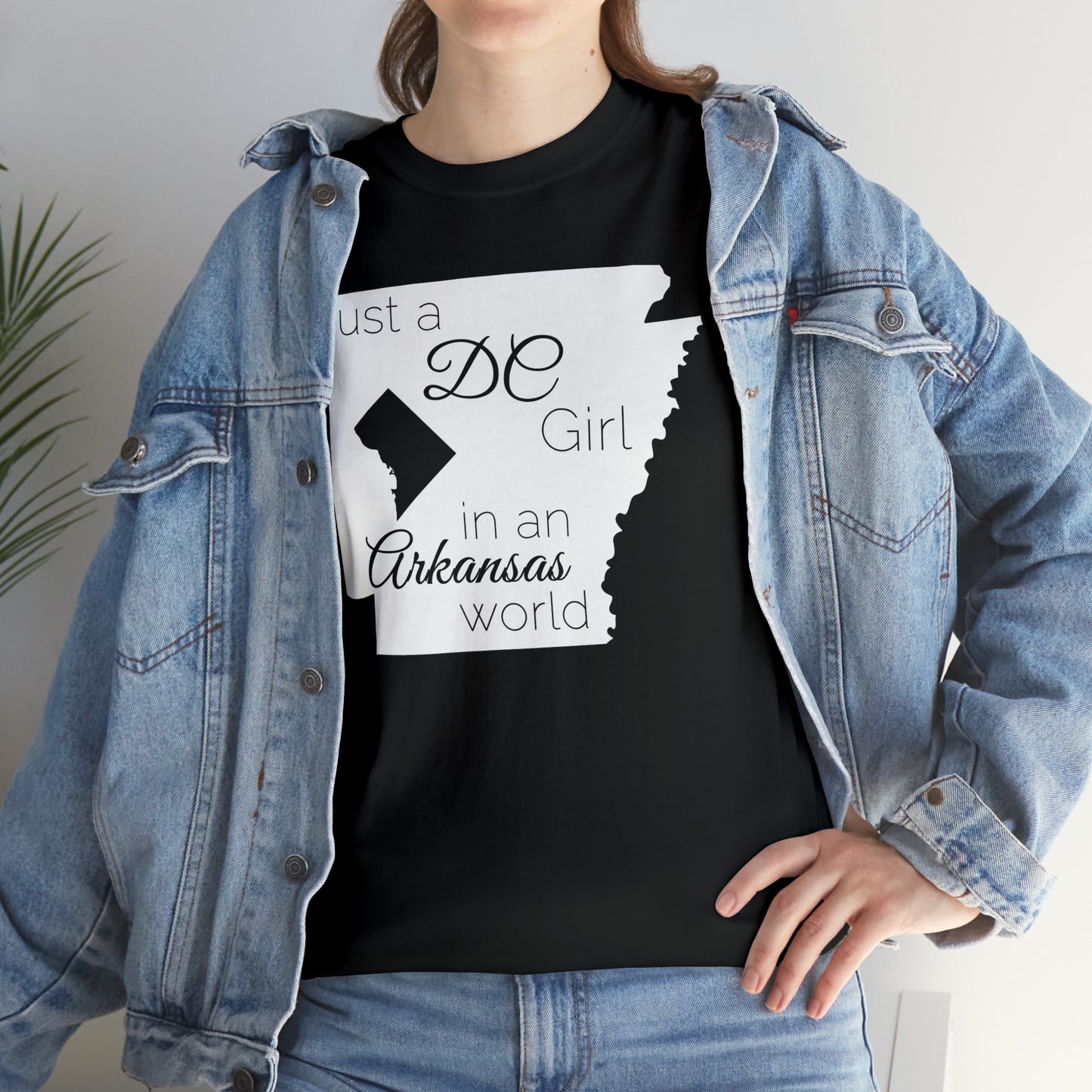 Just a DC Girl in an Arkansas World Unisex Heavy Cotton Tee
