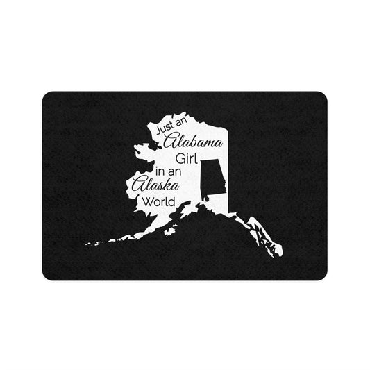 Just an Alabama Girl in an Alaska World Pet Food Mat (12x18)