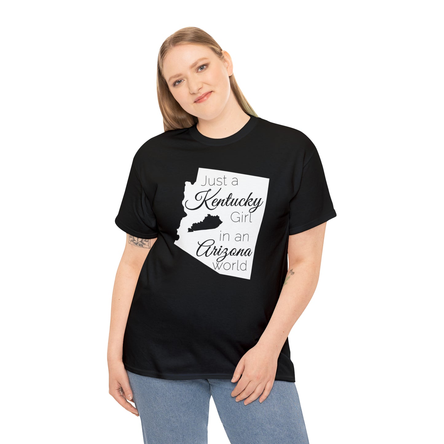 Just a Kentucky Girl in an Arizona World Unisex Heavy Cotton Tee