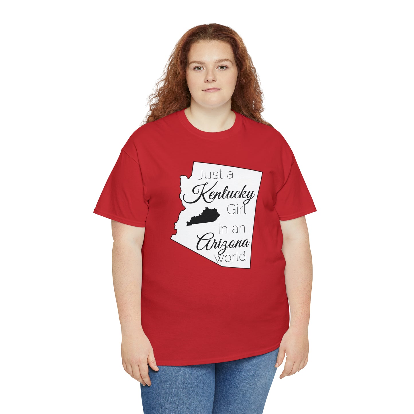 Just a Kentucky Girl in an Arizona World Unisex Heavy Cotton Tee