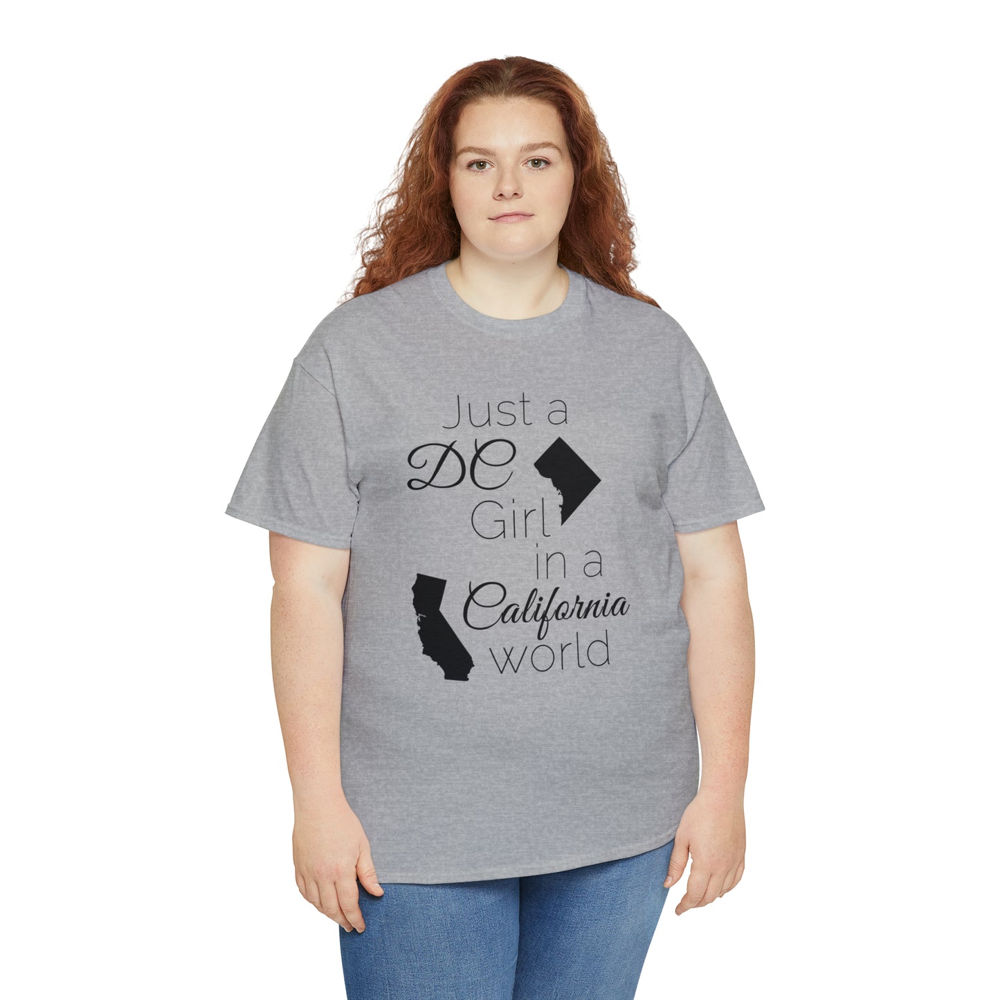 Just a DC Girl in a California World Unisex Heavy Cotton Tee