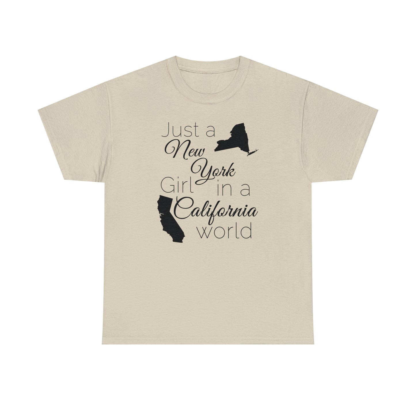 Just a New York Girl in a California World Unisex Heavy Cotton Tee