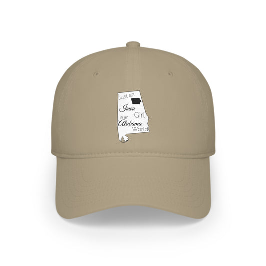 Just an Iowa Girl in an Alabama World Low Profile Baseball Cap