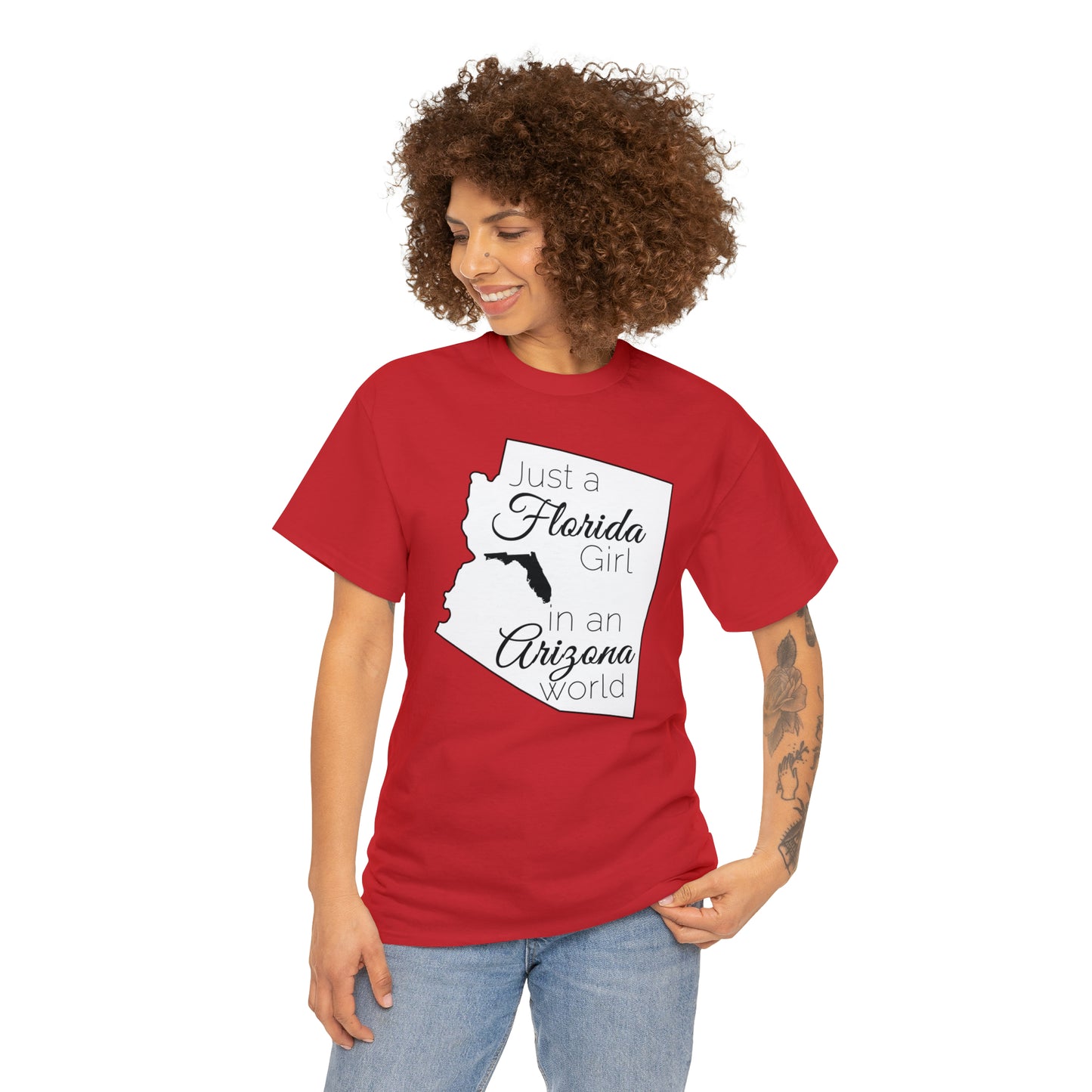 Just a Florida Girl in an Arizona World Unisex Heavy Cotton Tee