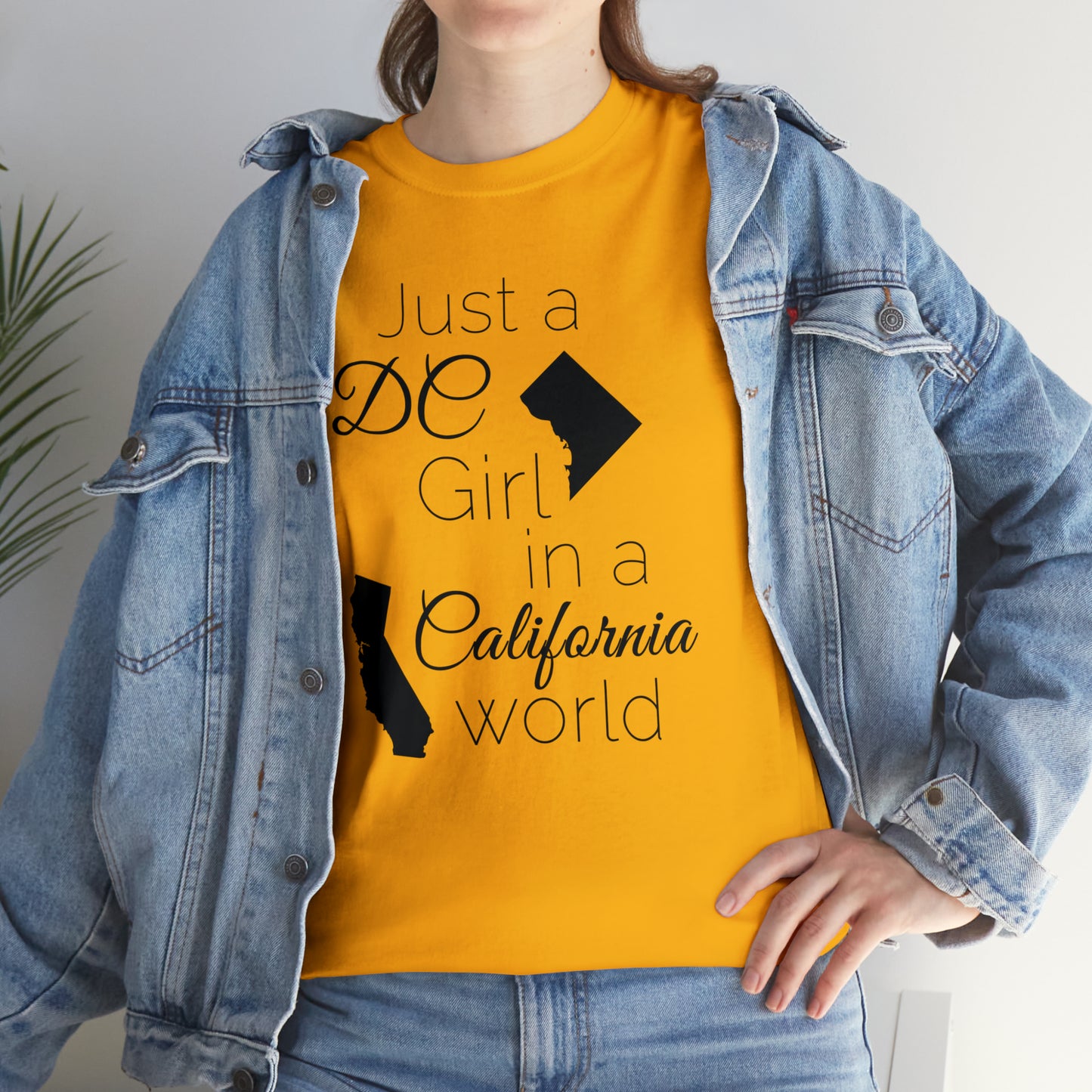 Just a DC Girl in a California World Unisex Heavy Cotton Tee