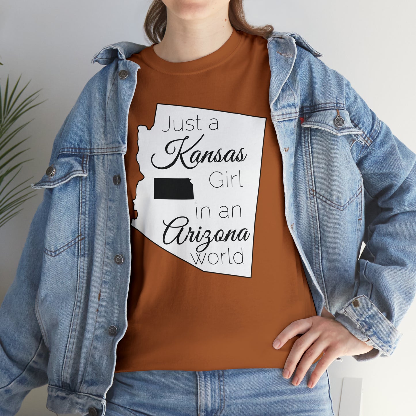 Just a Kansas Girl in an Arizona World Unisex Heavy Cotton Tee