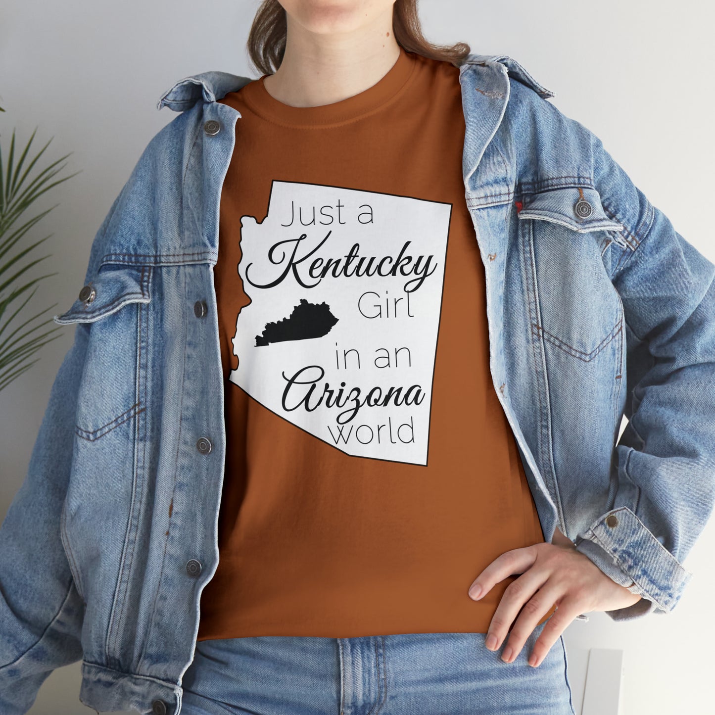 Just a Kentucky Girl in an Arizona World Unisex Heavy Cotton Tee