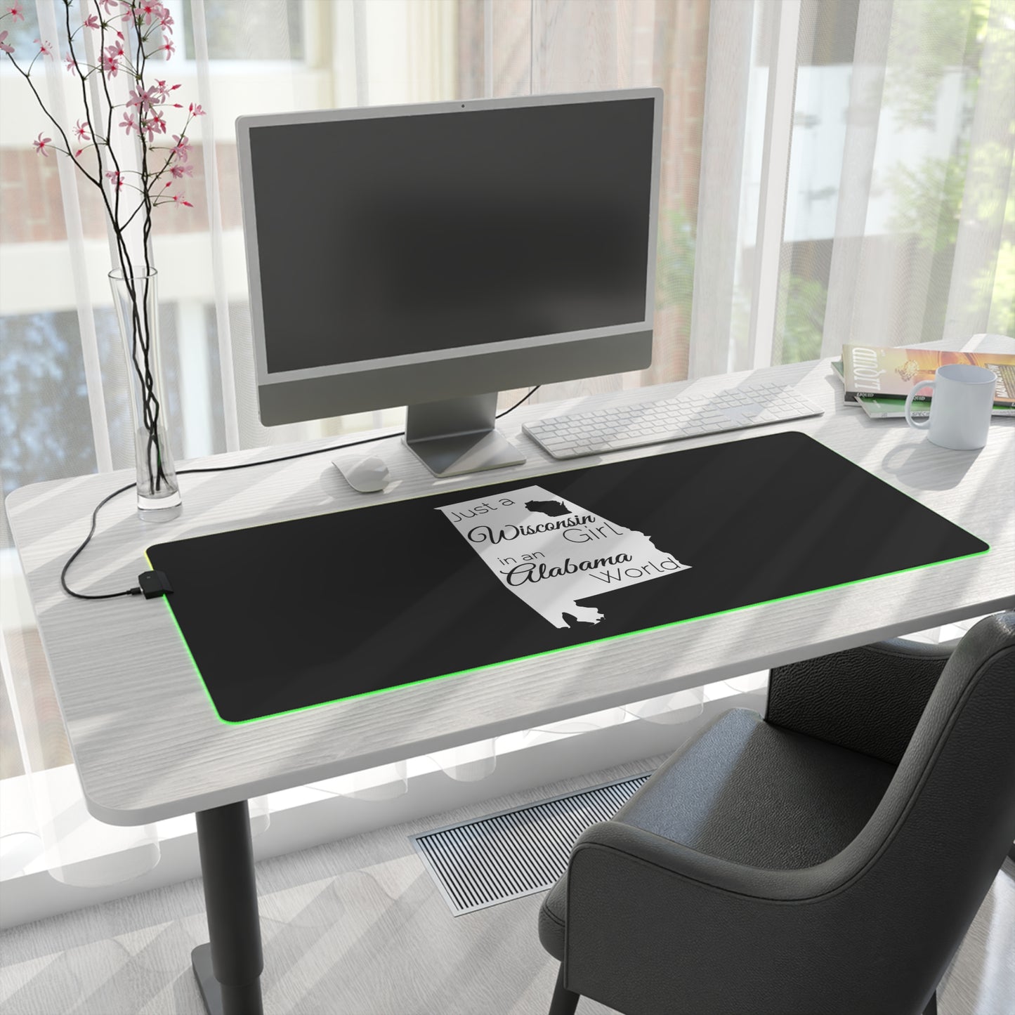 Just a Wisconsin Girl in an Alabama World LED Gaming Mouse Pad