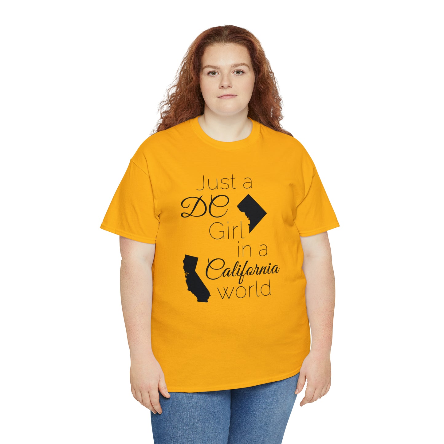 Just a DC Girl in a California World Unisex Heavy Cotton Tee