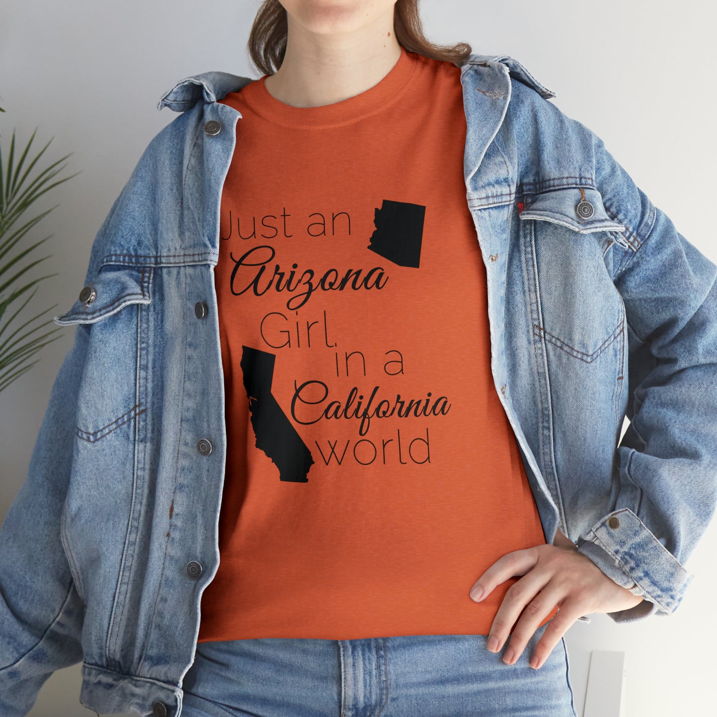 Just an Arizona Girl in a California World Unisex Heavy Cotton Tee