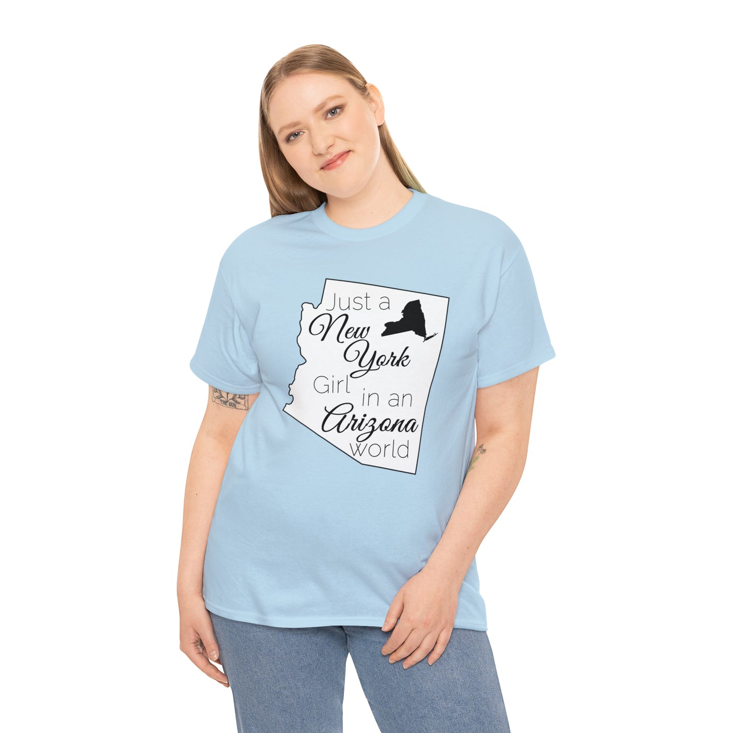 Just a New York Girl in an Arizona World Unisex Heavy Cotton Tee