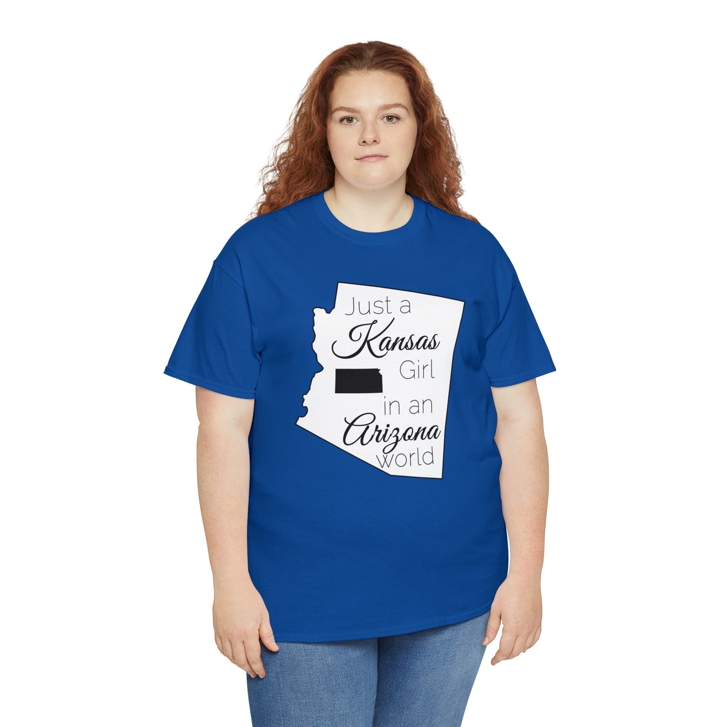 Just a Kansas Girl in an Arizona World Unisex Heavy Cotton Tee