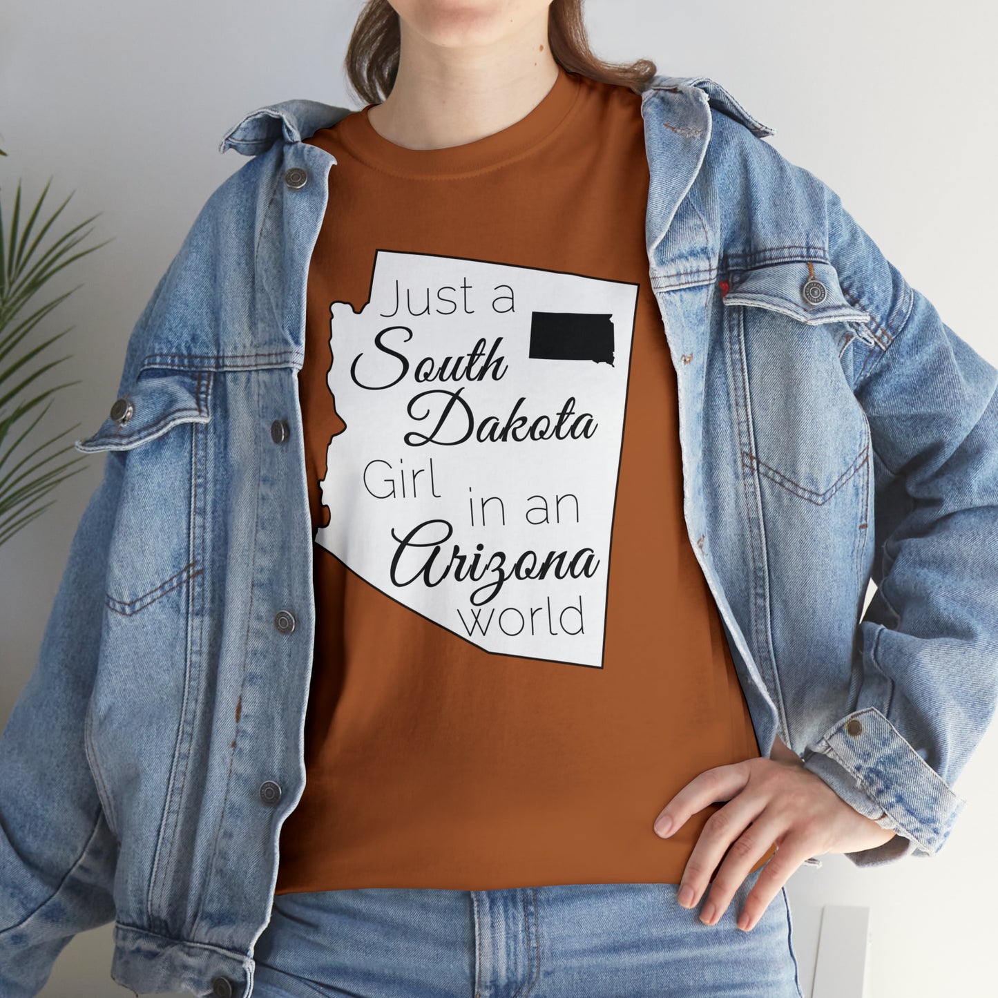 Just a South Dakota Girl in an Arizona World Unisex Heavy Cotton Tee