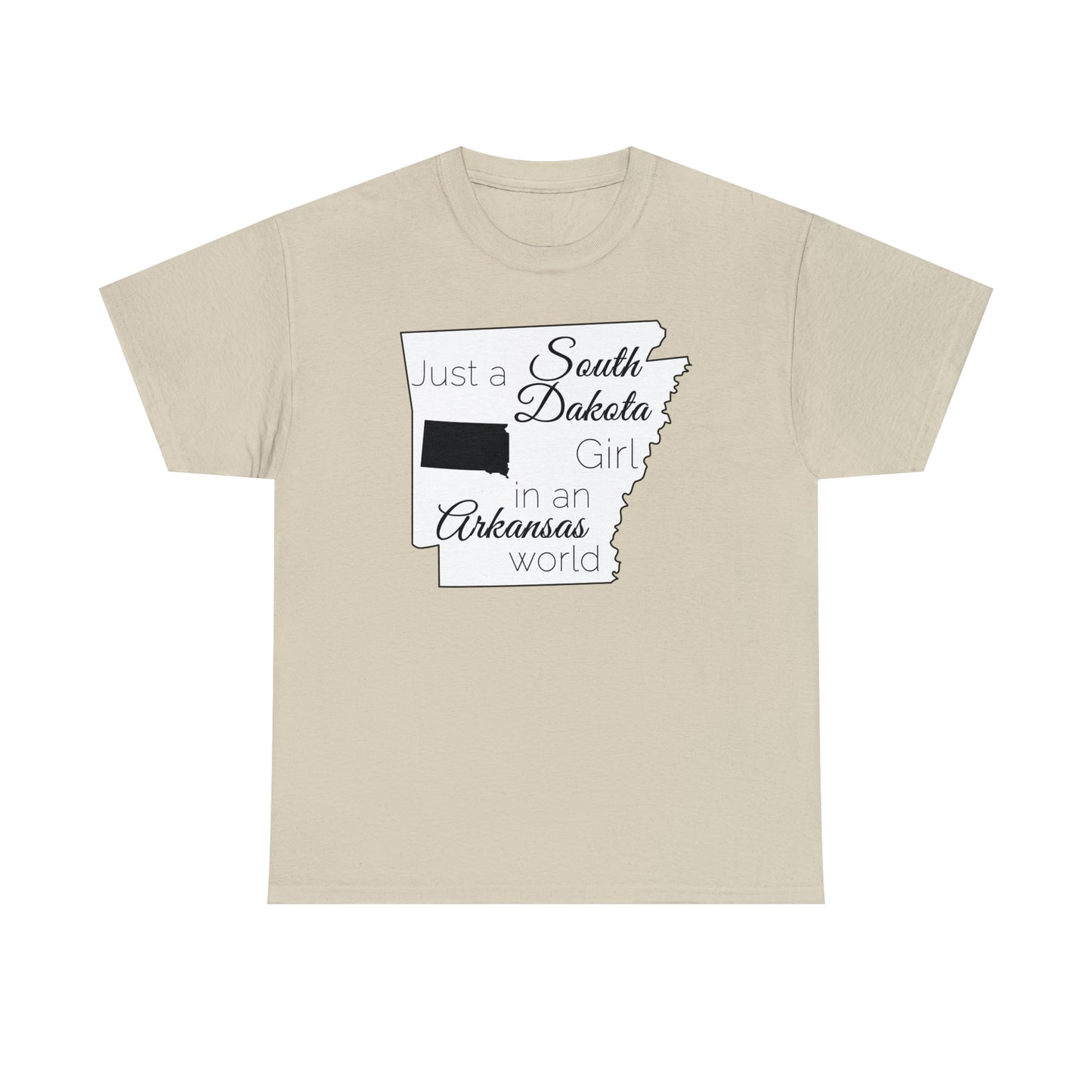 Just a South Dakota Girl in an Arkansas World Unisex Heavy Cotton Tee