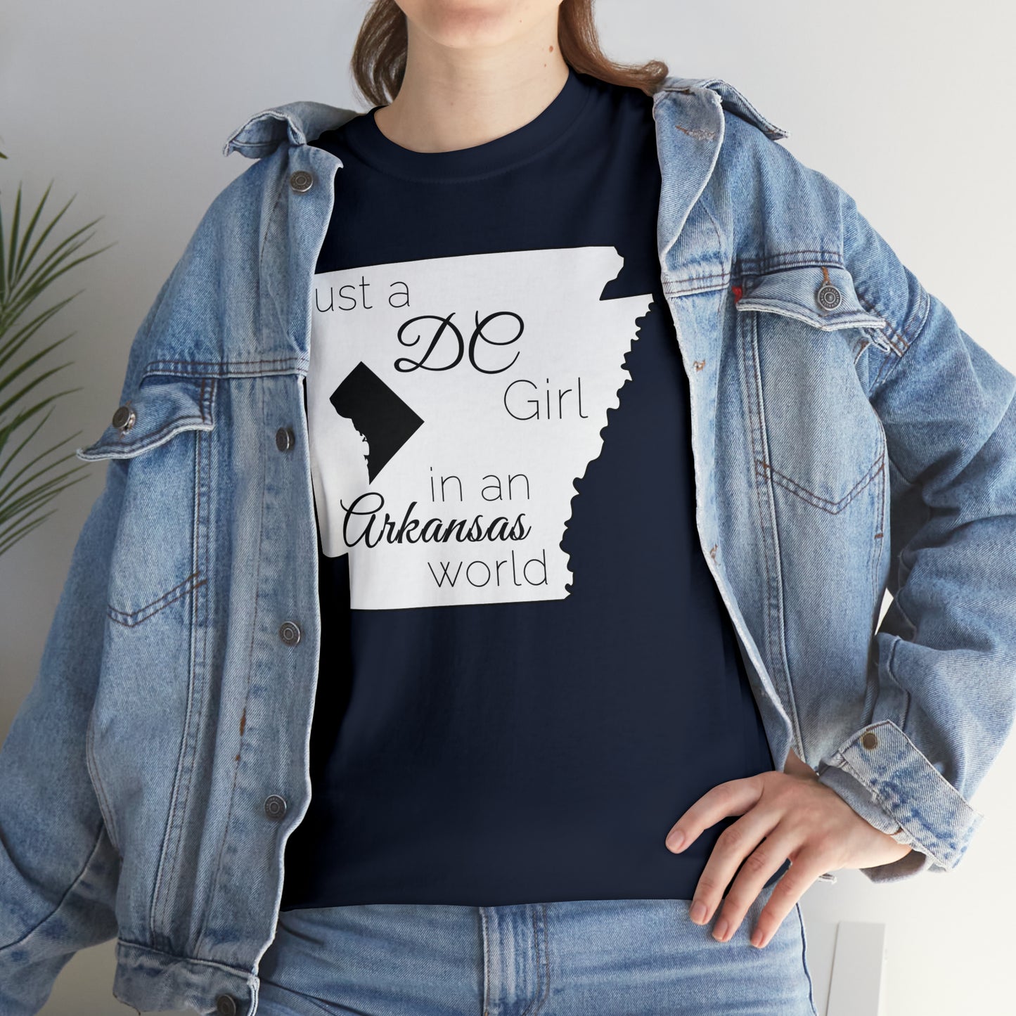 Just a DC Girl in an Arkansas World Unisex Heavy Cotton Tee