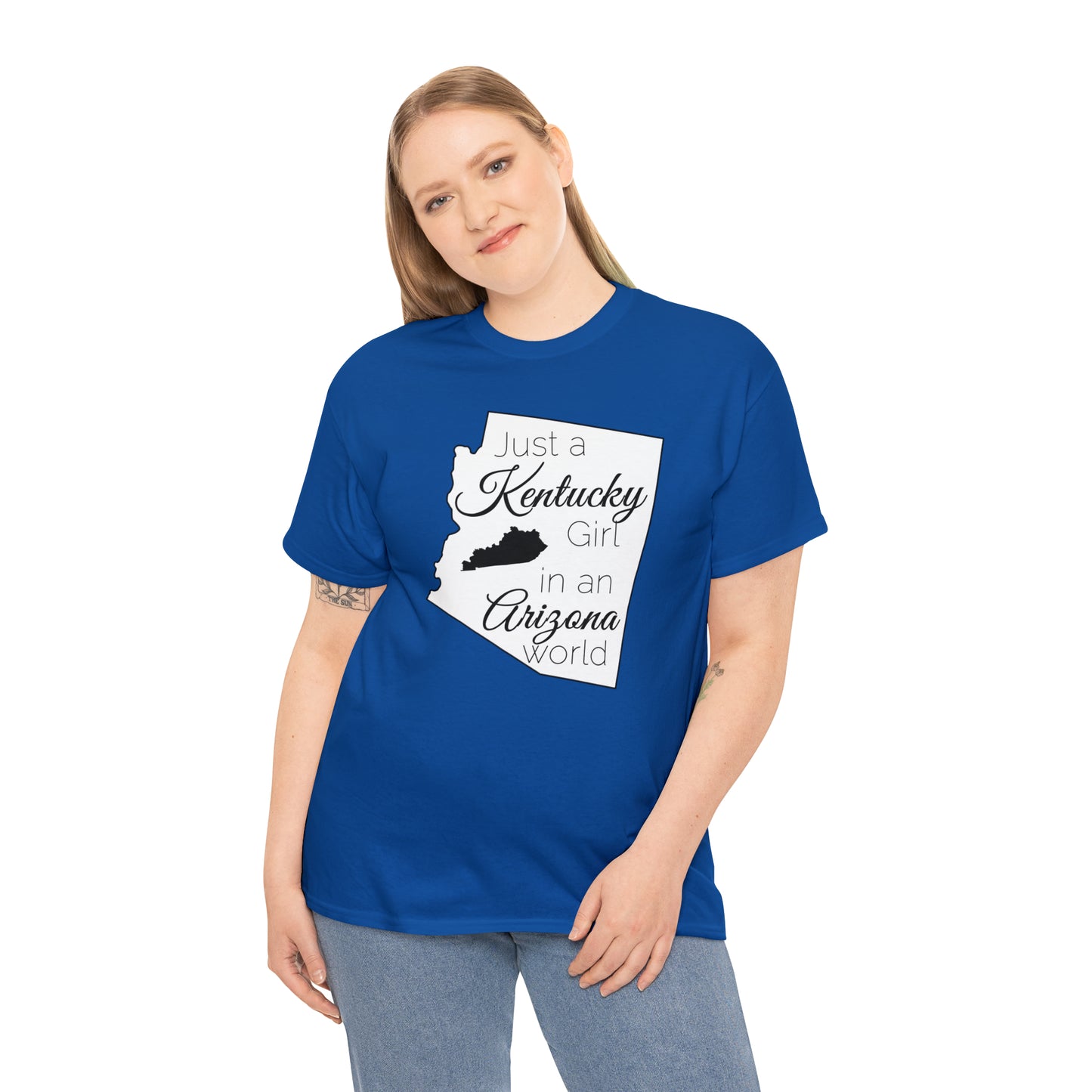 Just a Kentucky Girl in an Arizona World Unisex Heavy Cotton Tee