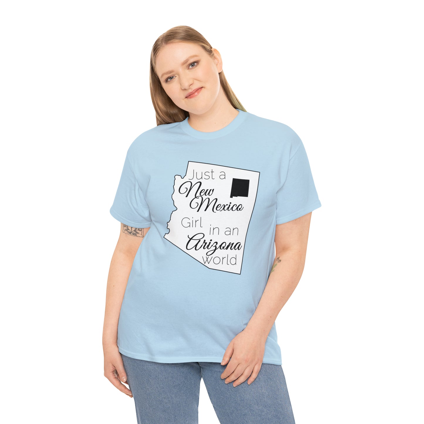 Just a New Mexico Girl in an Arizona World Unisex Heavy Cotton Tee
