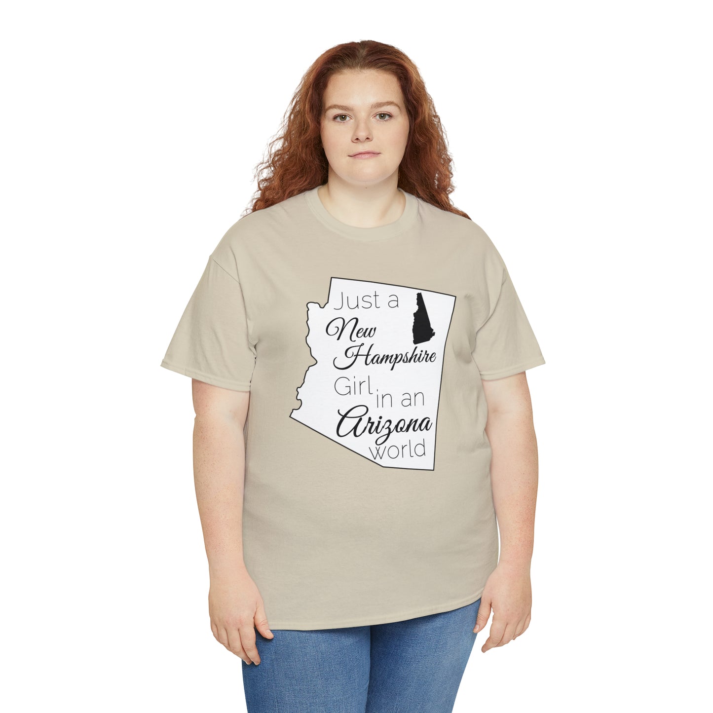 Just a New Hampshire Girl in an Arizona World Unisex Heavy Cotton Tee