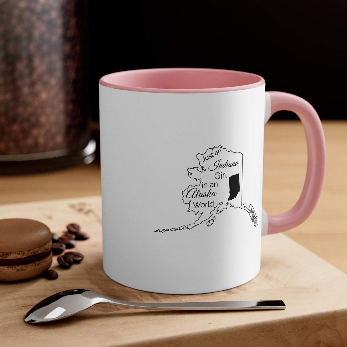 Just an Indiana Girl in an Alabama World Accent Coffee Mug, 11oz