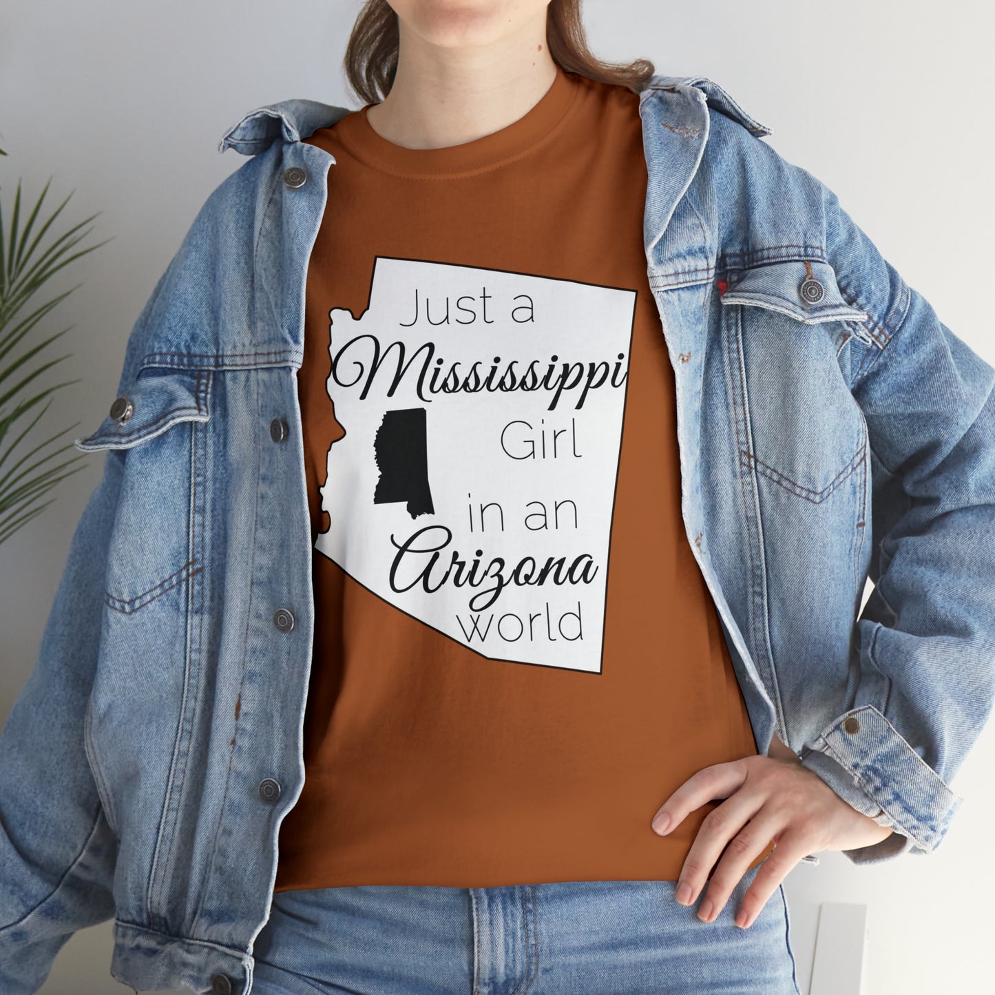 Just a Mississippi Girl in an Arizona World Unisex Heavy Cotton Tee