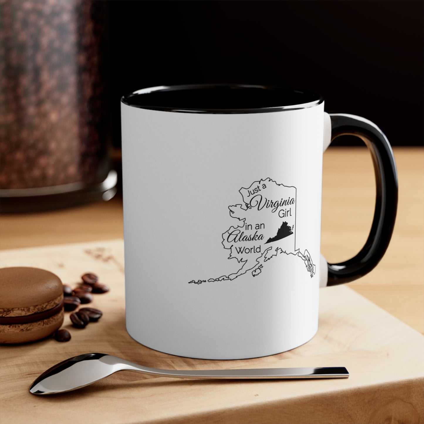 Just a Virginia Girl in an Alabama World Accent Coffee Mug, 11oz