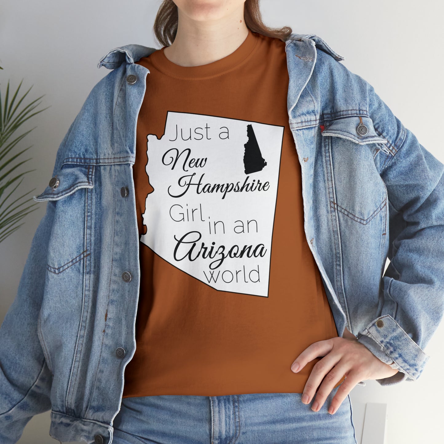Just a New Hampshire Girl in an Arizona World Unisex Heavy Cotton Tee