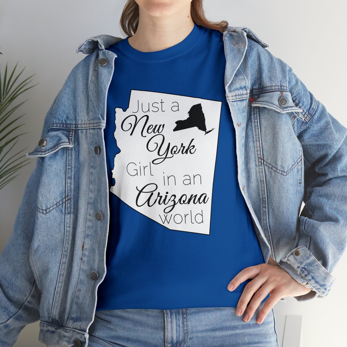 Just a New York Girl in an Arizona World Unisex Heavy Cotton Tee