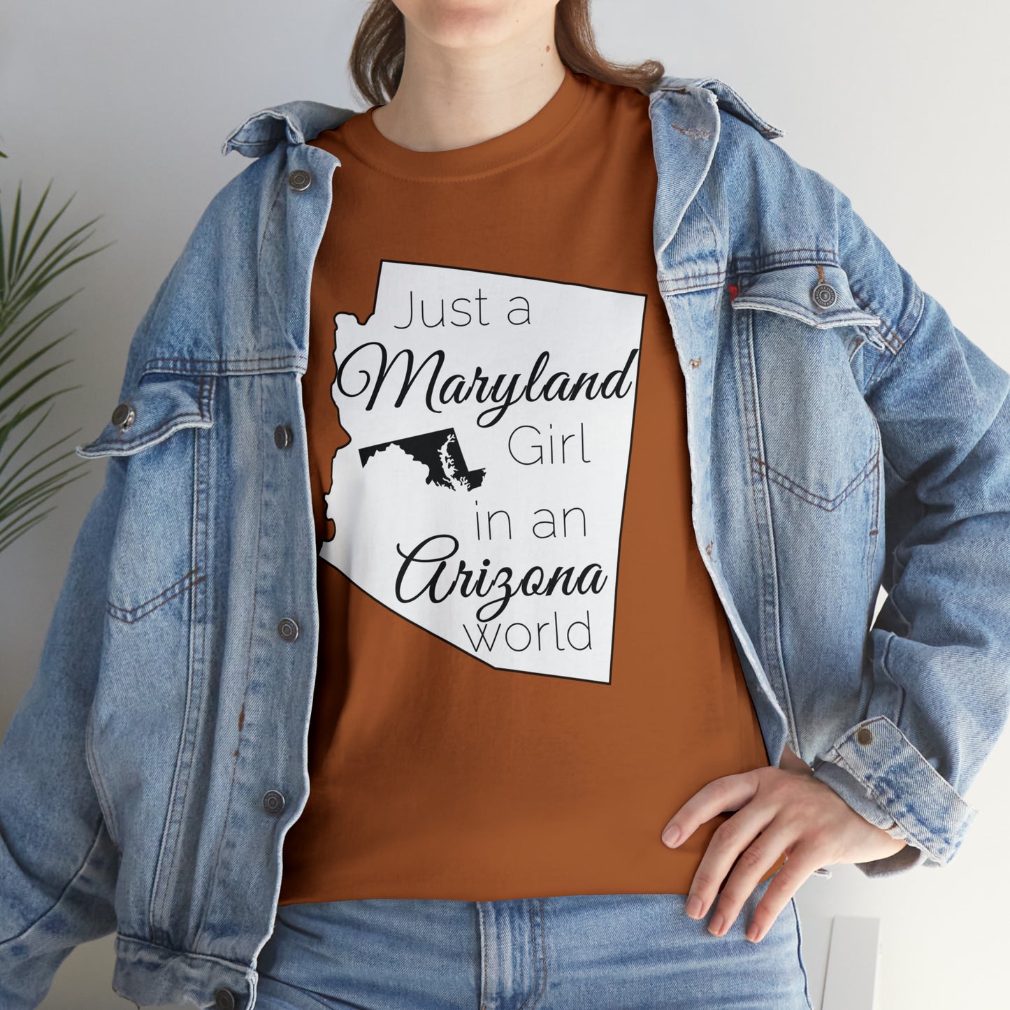 Just a Maryland Girl in an Arizona World Unisex Heavy Cotton Tee