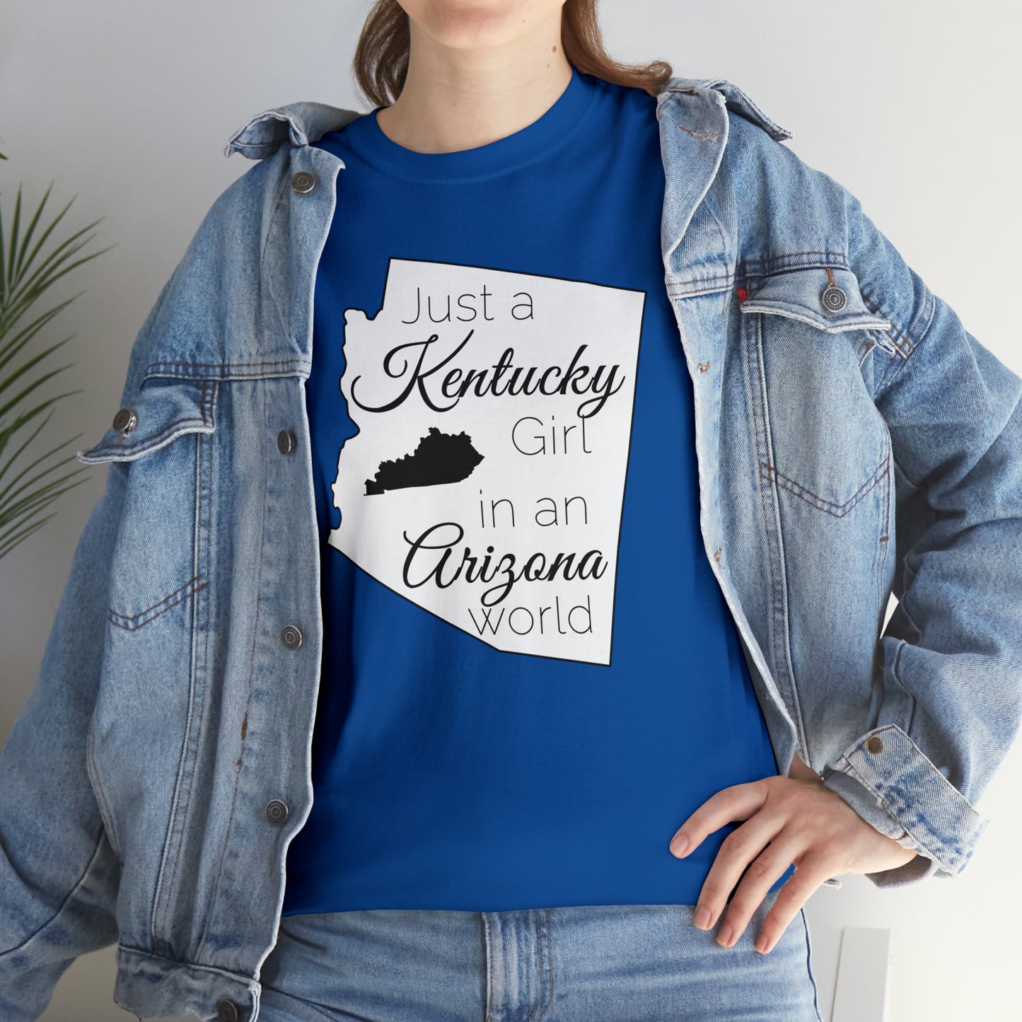 Just a Kentucky Girl in an Arizona World Unisex Heavy Cotton Tee