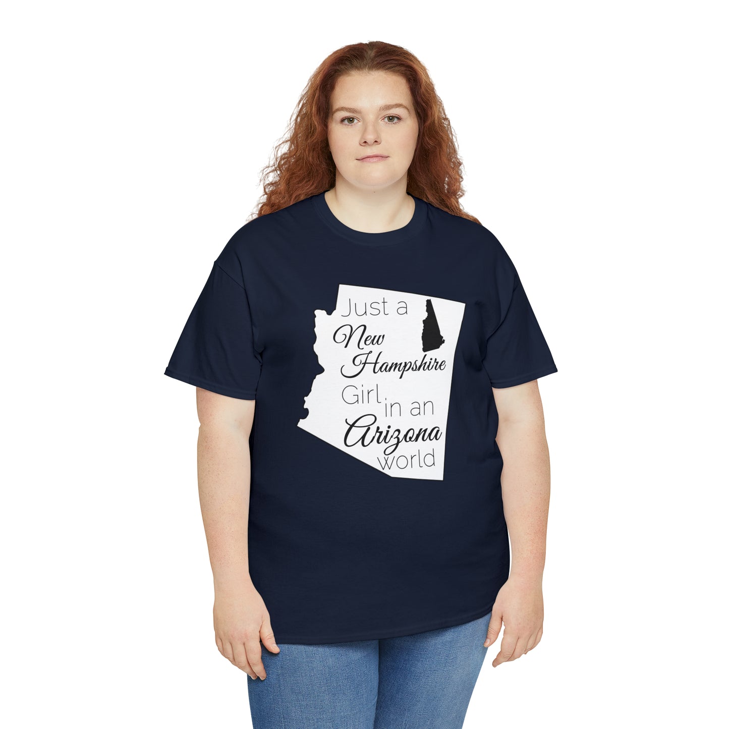 Just a New Hampshire Girl in an Arizona World Unisex Heavy Cotton Tee