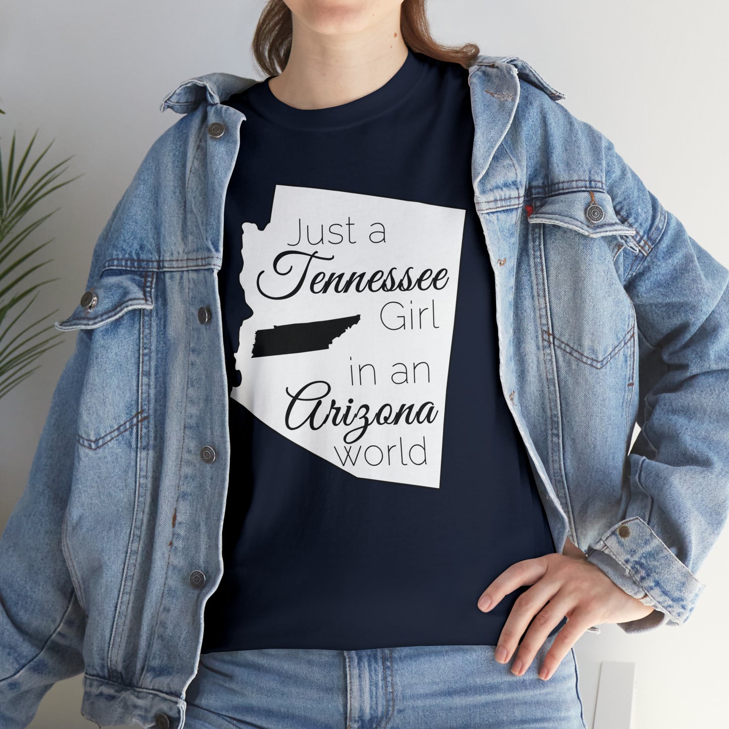 Just a Tennessee Girl in an Arizona World Unisex Heavy Cotton Tee