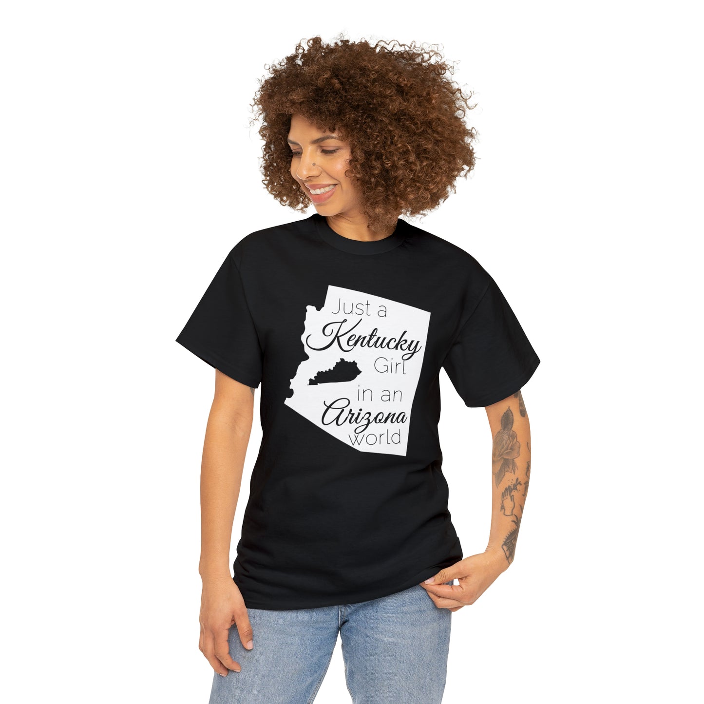 Just a Kentucky Girl in an Arizona World Unisex Heavy Cotton Tee