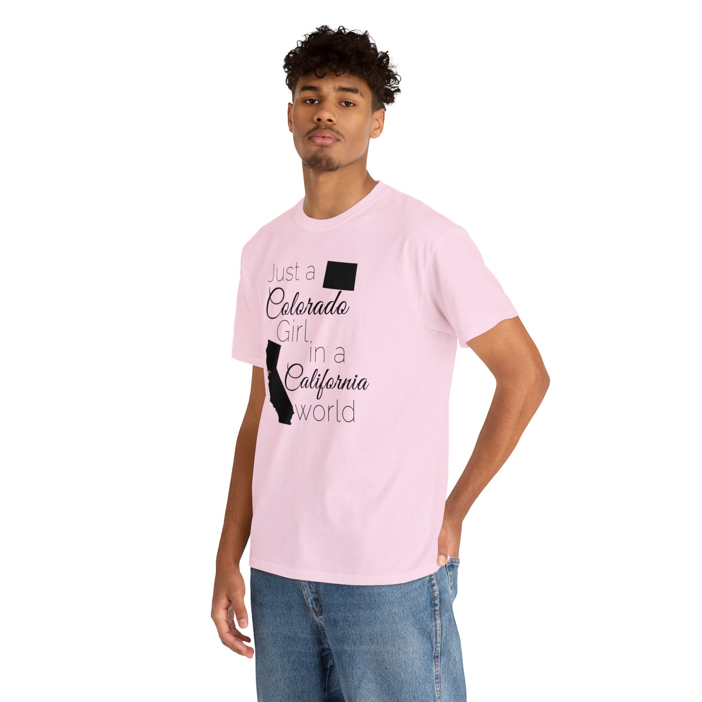 Just a Colorado Girl in a California World Unisex Heavy Cotton Tee