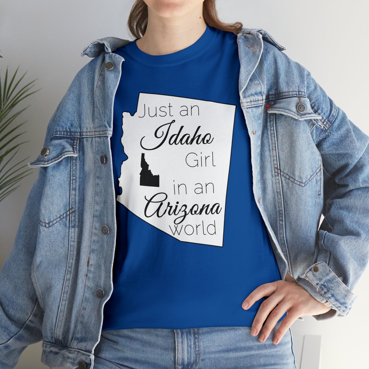 Just an Idaho Girl in an Arizona World Unisex Heavy Cotton Tee