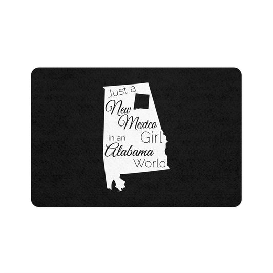 Just a New Mexico Girl in an Alabama World Pet Food Mat (12x18)
