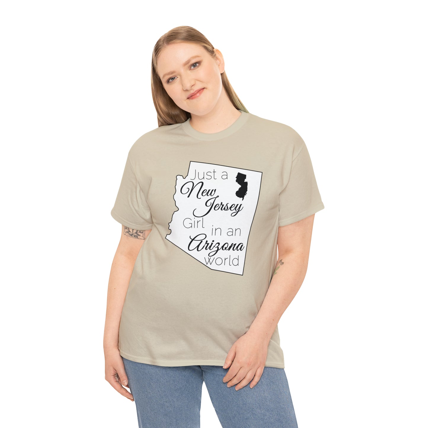 Just a New Jersey Girl in an Arizona World Unisex Heavy Cotton Tee