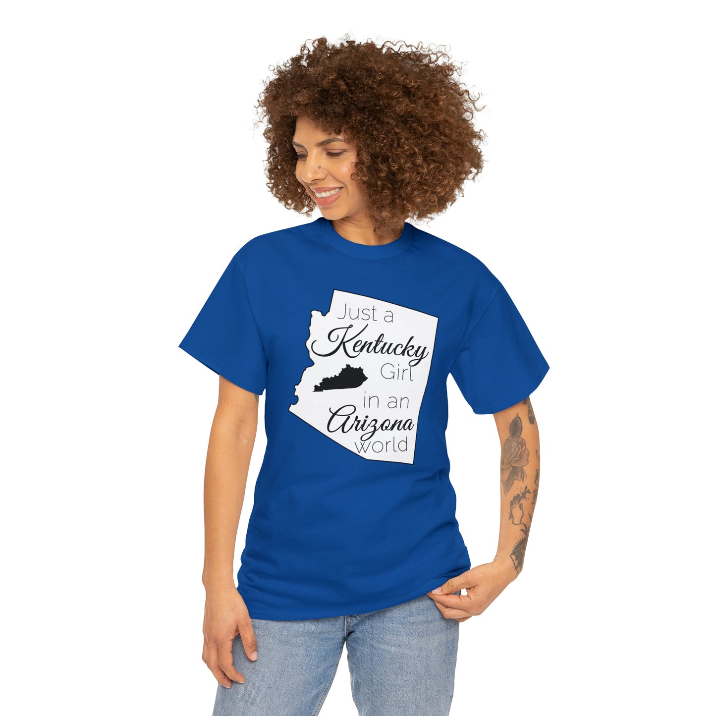 Just a Kentucky Girl in an Arizona World Unisex Heavy Cotton Tee