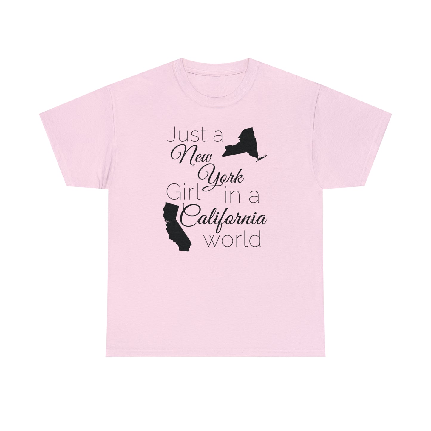 Just a New York Girl in a California World Unisex Heavy Cotton Tee