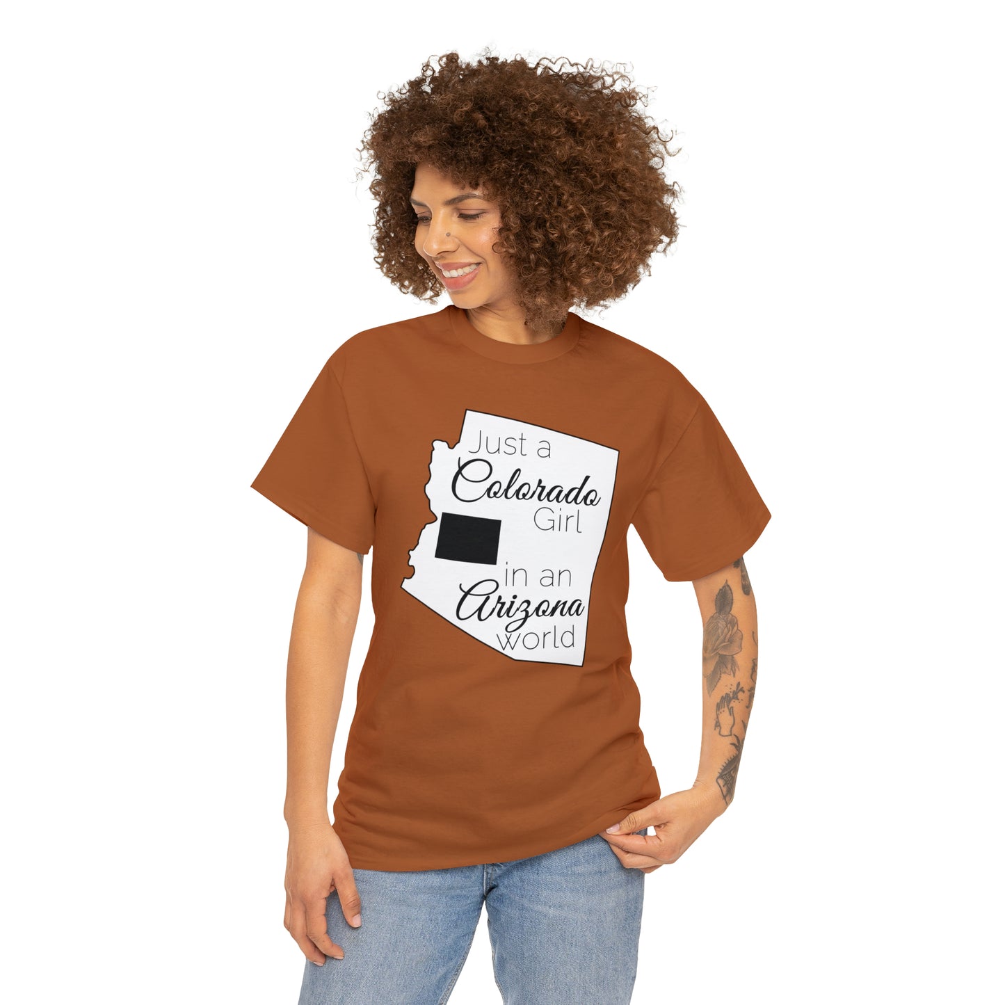 Just a Colorado Girl in an Arizona World Unisex Heavy Cotton Tee