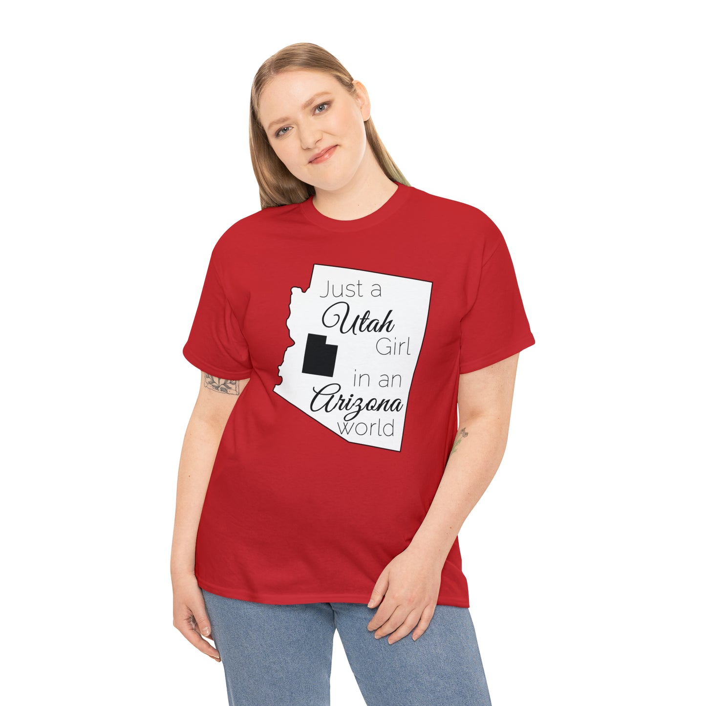 Just a Utah Girl in an Arizona World Unisex Heavy Cotton Tee