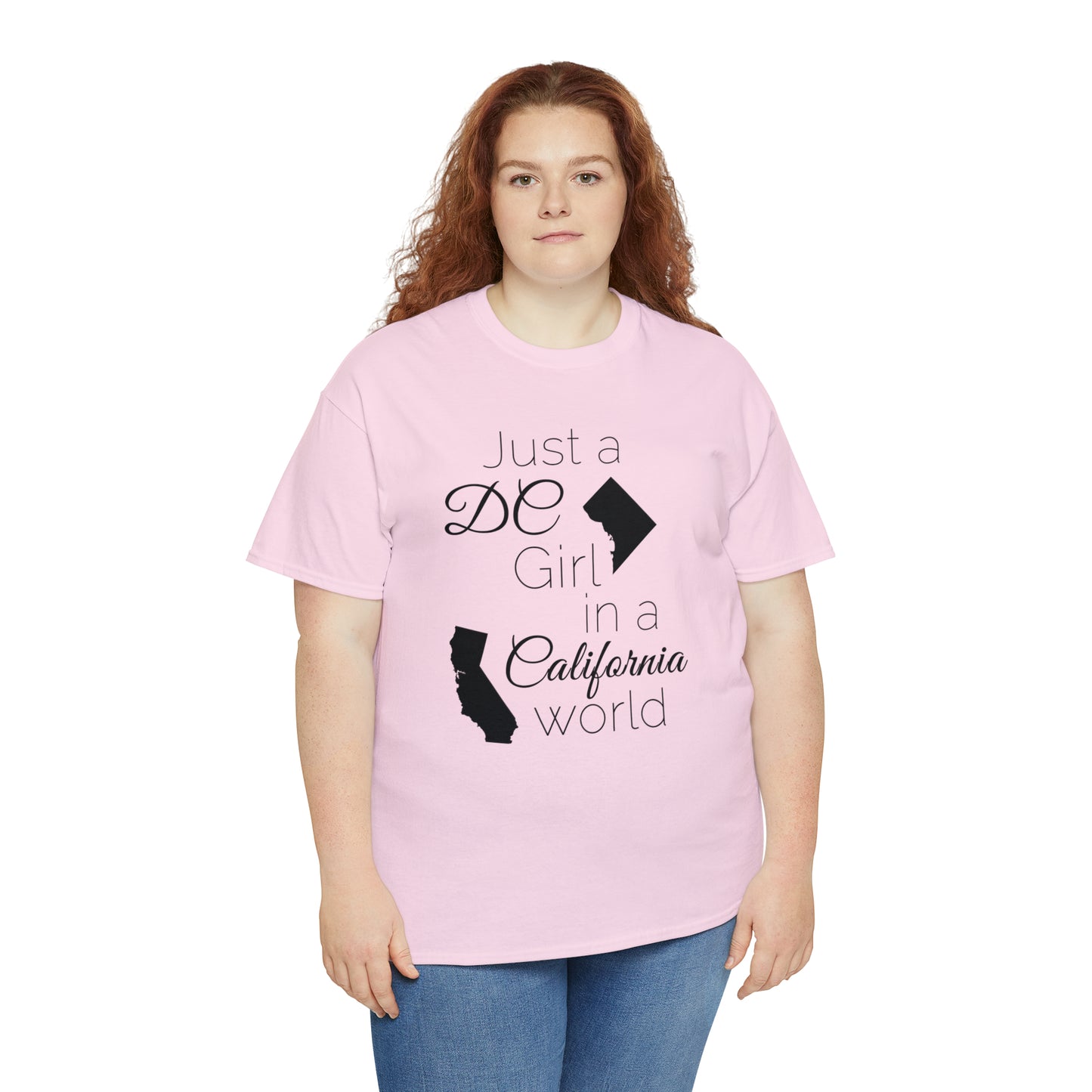 Just a DC Girl in a California World Unisex Heavy Cotton Tee