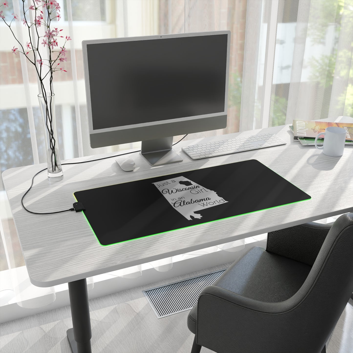 Just a Wisconsin Girl in an Alabama World LED Gaming Mouse Pad