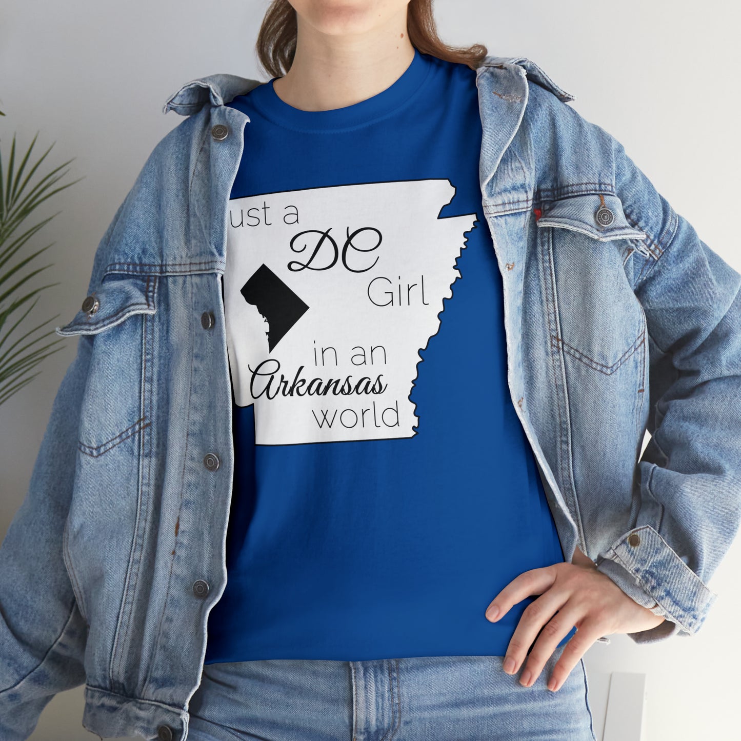 Just a DC Girl in an Arkansas World Unisex Heavy Cotton Tee
