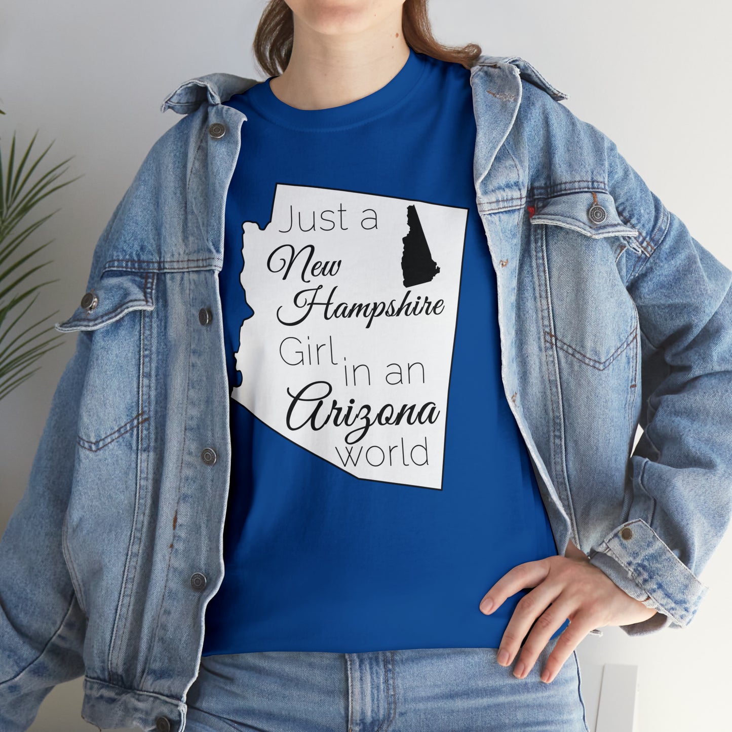 Just a New Hampshire Girl in an Arizona World Unisex Heavy Cotton Tee