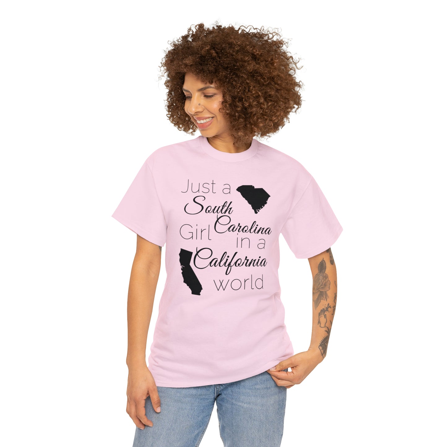 Just a South Carolina Girl in a California World Unisex Heavy Cotton Tee