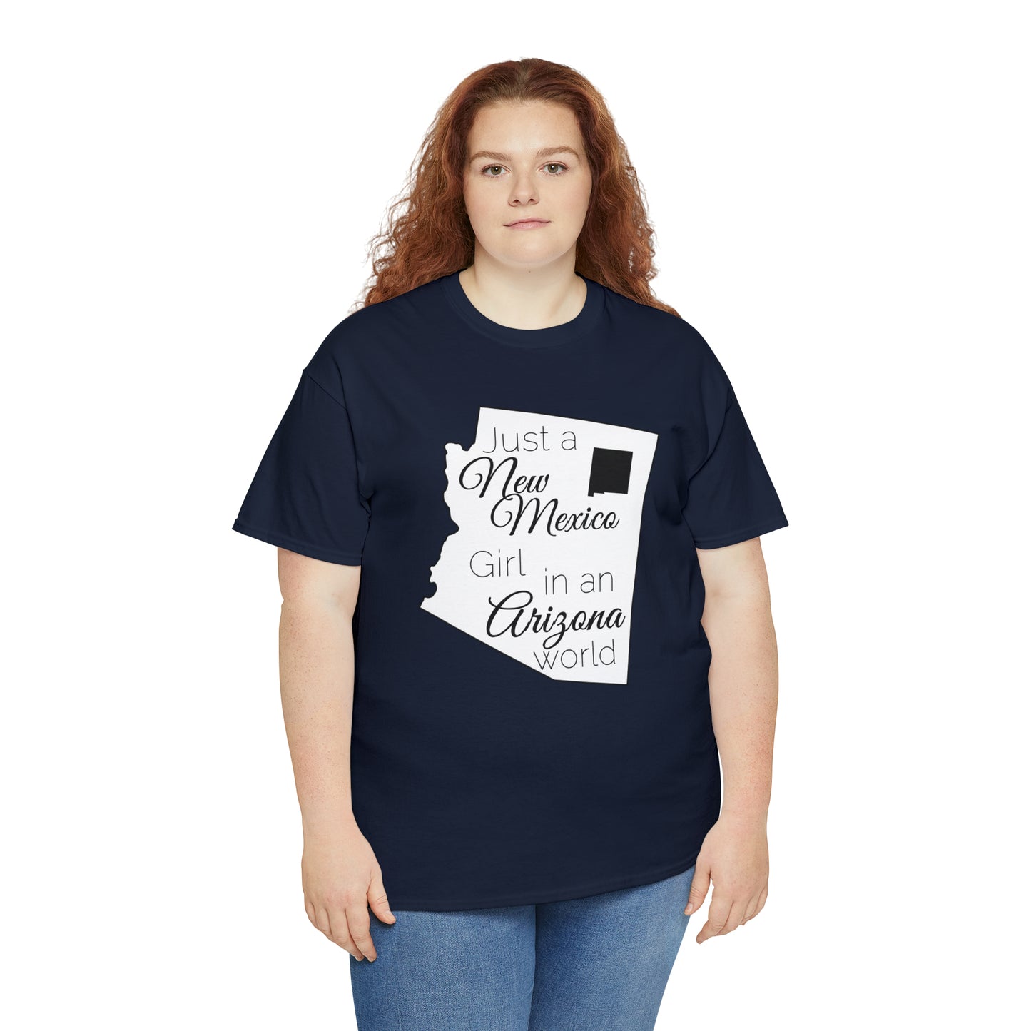Just a New Mexico Girl in an Arizona World Unisex Heavy Cotton Tee